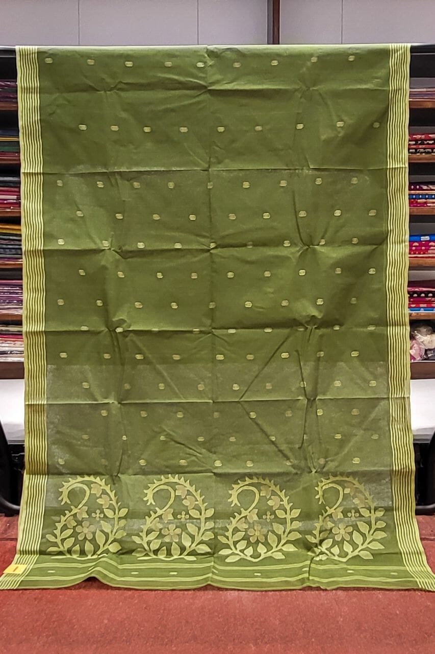 Bengal Cotton Tant Saree With Thread Small Booti