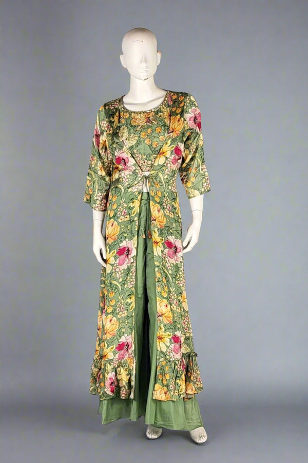 Indo-western Palazzo Set with Jacket