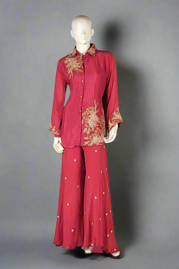 Indo Western Ci-ord Set with Sharara Bottom
