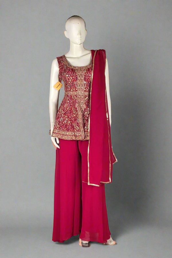 Indowestern Sharara Suit With Dupatta for Festival