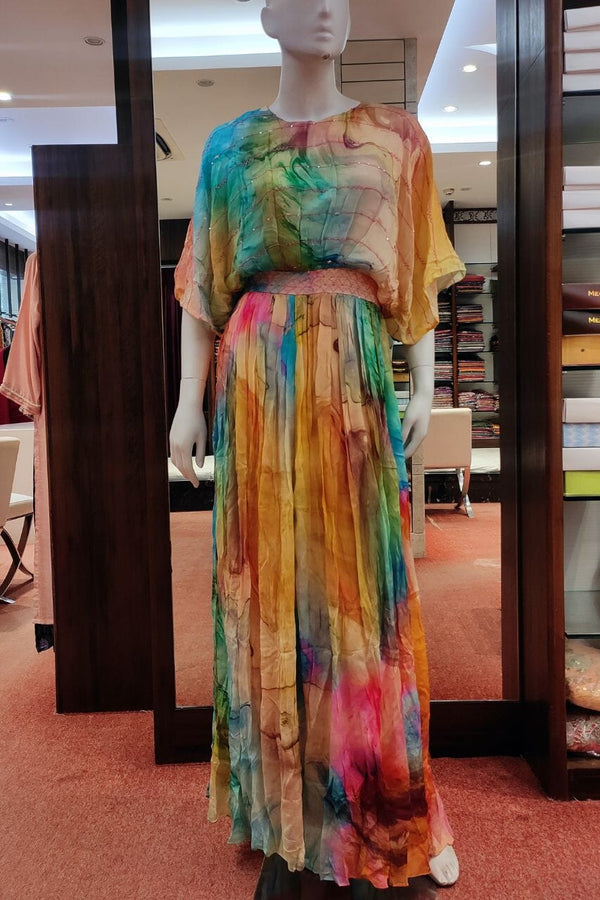 Kaftan Style Gown In Silk