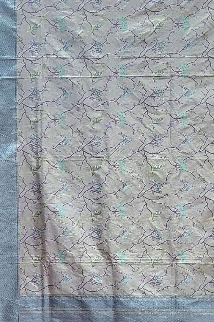 Tissue Pashmina Saree With Resham Jamawar Work
