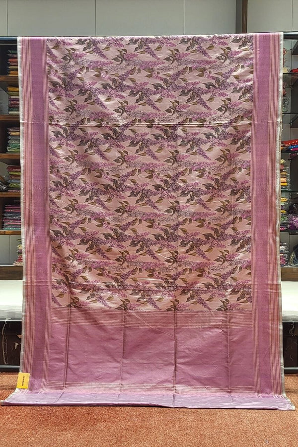 Tissue Pashmina Saree with Jamawar Work