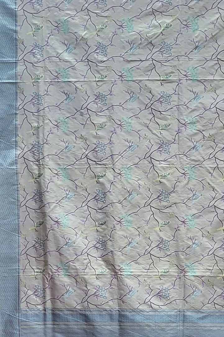 Tissue Pashmina Saree With Resham Jamawar Work