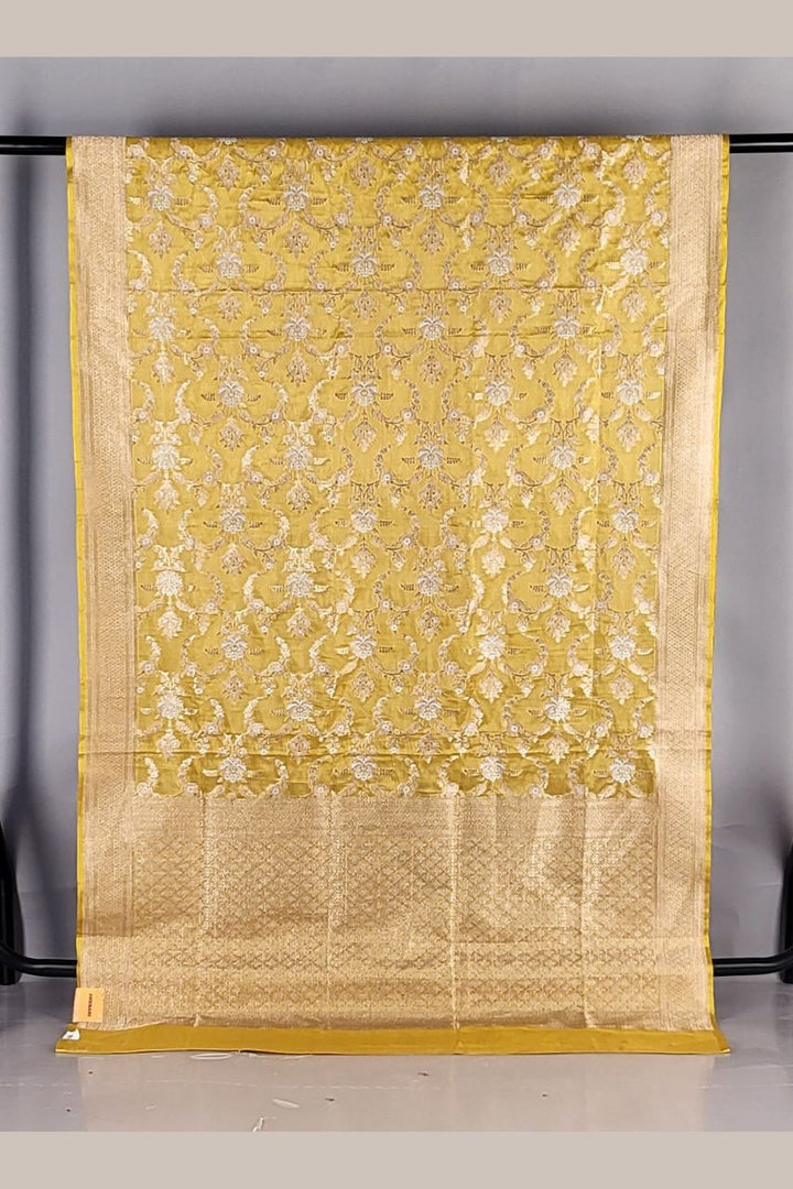Pure Silk Katan Saree for Haldi Occasion