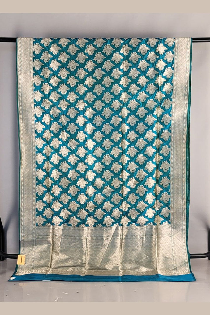 Bridal Katan Silk Saree In Green Colour- Zari Work