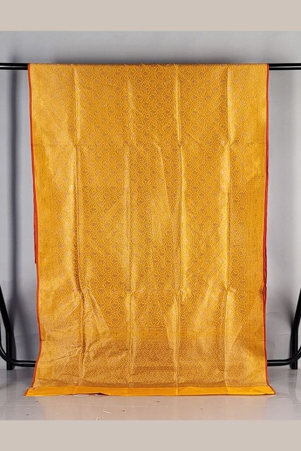 Katan Silk Saree for Haldi Ceremony- Yellow Colour
