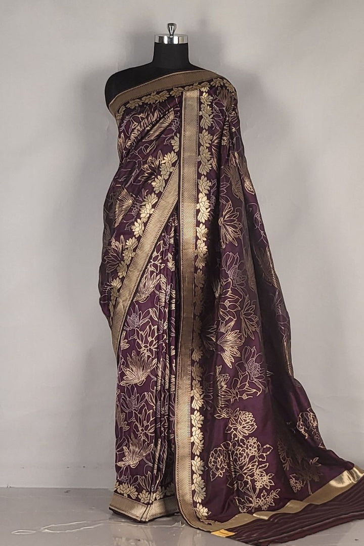 Katan Silk Saree with Resham Work All Over