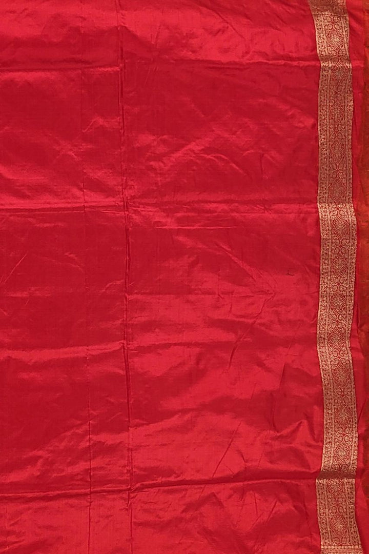 Red Silk Blouse Piece