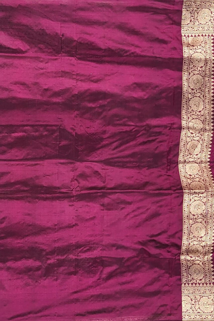 Pure Katan Silk Saree with Minakari Work with Blouse Piece