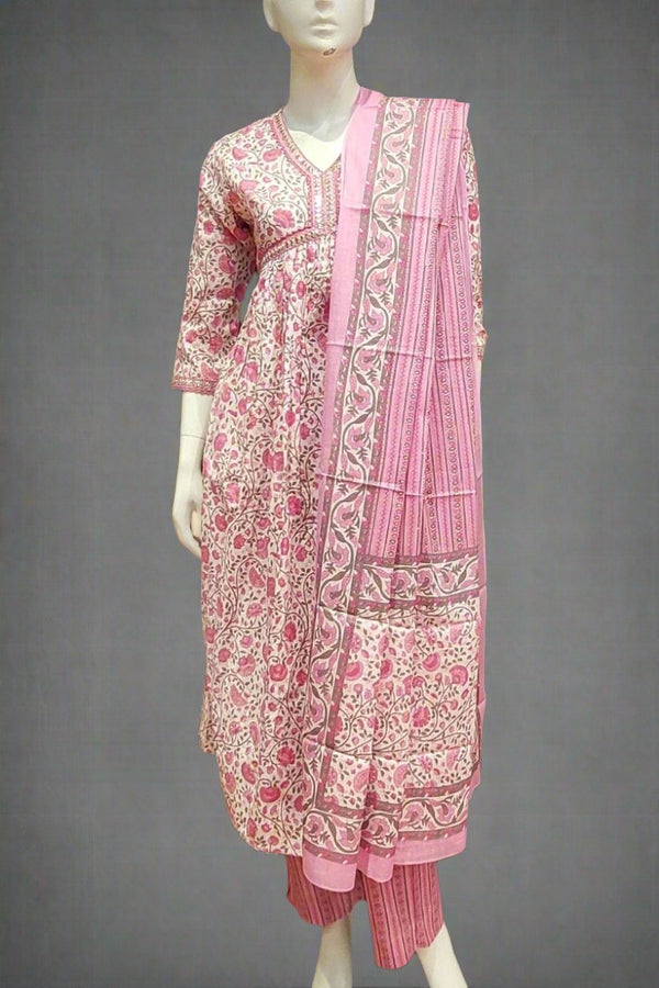 Naira Cut Salwar Suit in Printed Cotton