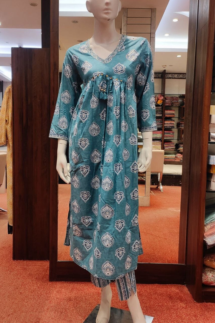  Kurti Pant Set With Dupatta
