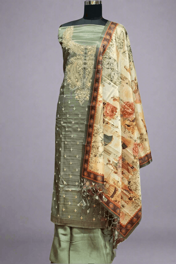 Ladies Suit Piece With Printed dupatta