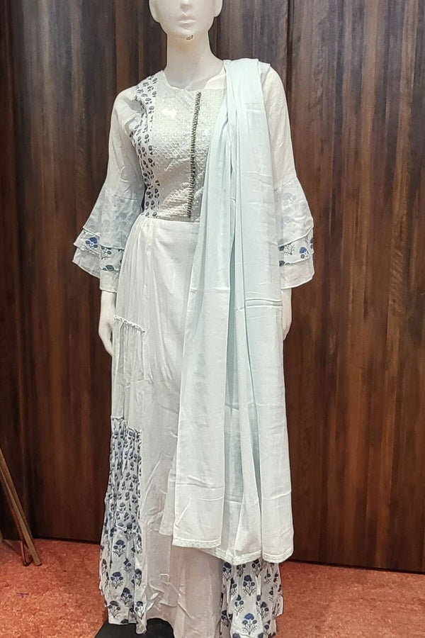Long-Dress For Holi Look In Sky Blue