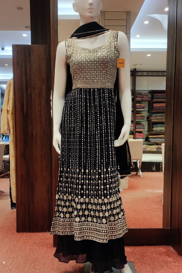 Long Kurti With Sharara Set In Georgette