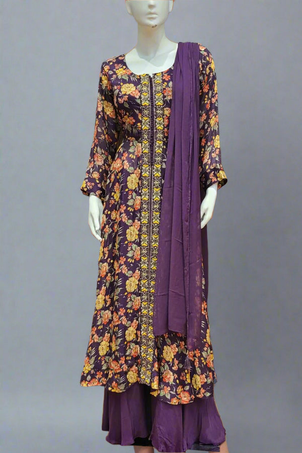 Sharara Long Suit for Ethnic Party Wear Look