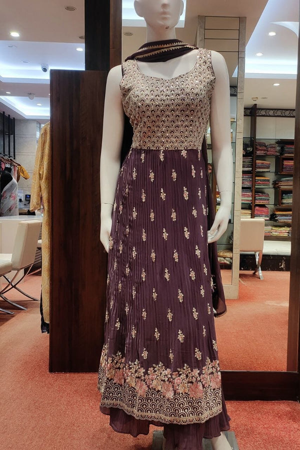 Long Sharara Suit Set With Dupatta