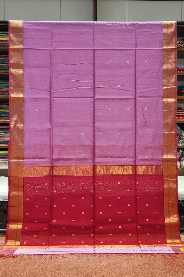 Contrast Saree in Maheshwari Cotton
