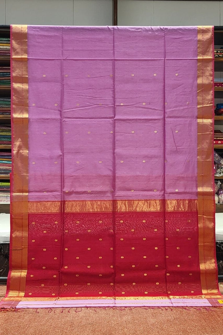 Contrast Saree in Maheshwari Cotton