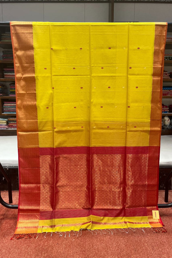 Maheshwari Saree In Cotton With Contrast Pallu