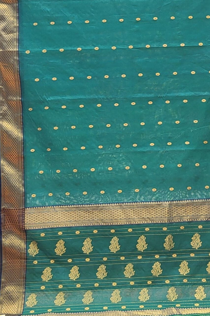 Traditional Saree in Maheshwari Silk Booti Work