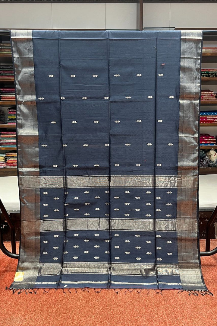 Maheswari Cotton Saree With Zari Booti