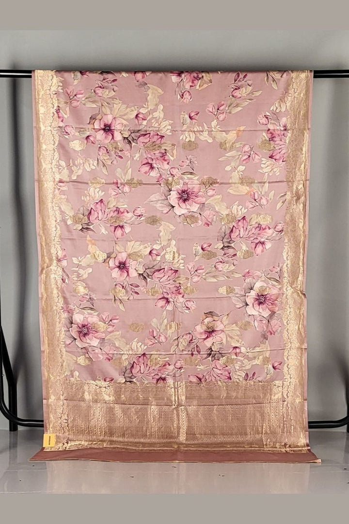 Mashru Saree on Pink Colour Katan Silk 