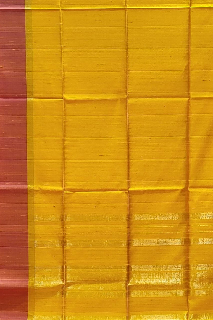 Matka Silk Saree With Red Border