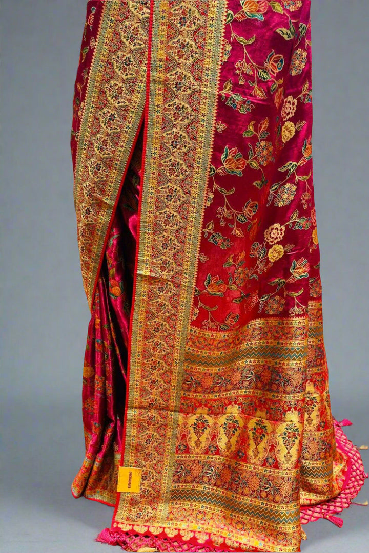Minakari Saree on Art Kani Silk