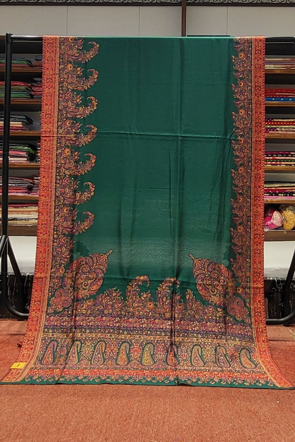 Pashmina Silk Saree with Resham Embroidery 
