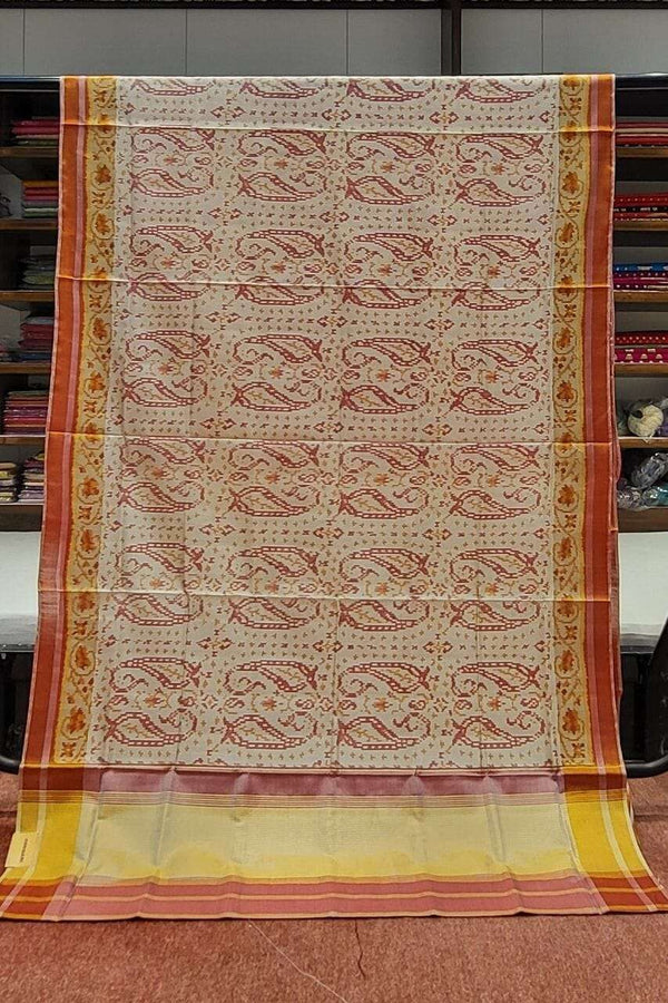 Patan Patola Saree In Off White Colour
