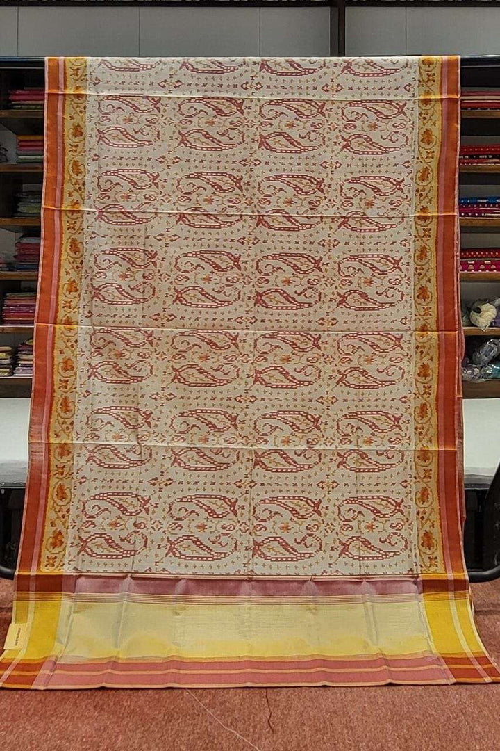Patan Patola Saree In Off White Colour