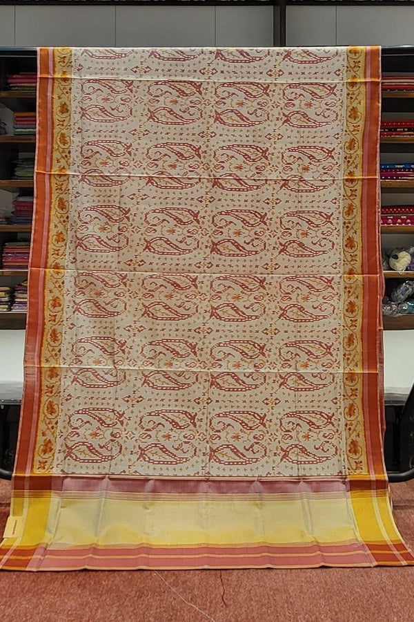 Patan Patola Saree In Off White Colour