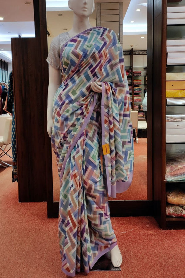 Printed Crepe Silk Saree