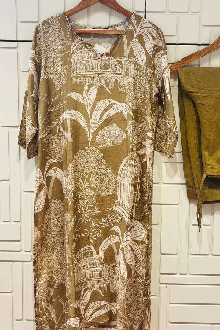 Printed Kurti Pant Set