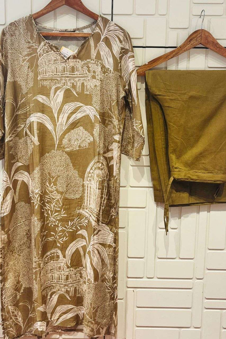 Printed Kurti Pant Set for Summer Wear