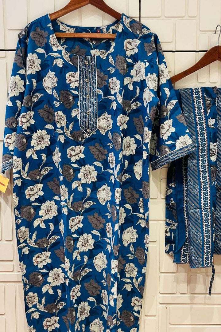 Plus Size Printed Kurta Pant Set