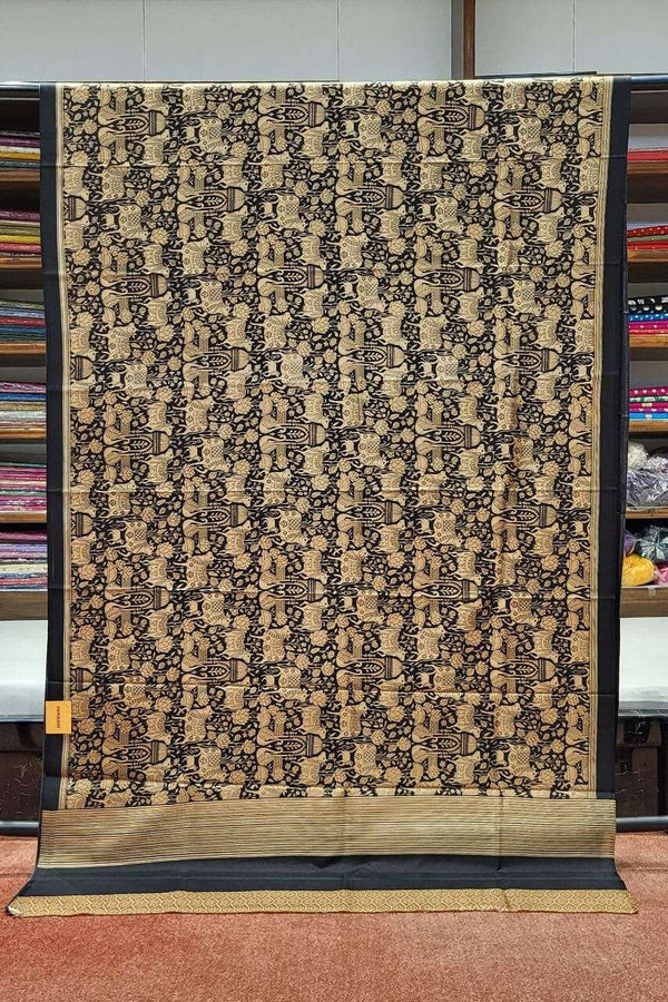 Habotai Silk Saree in Beige Colour