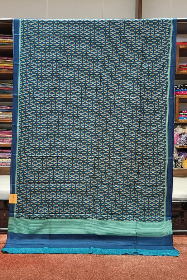 Mulberry Silk Saree with Geometrical Prints
