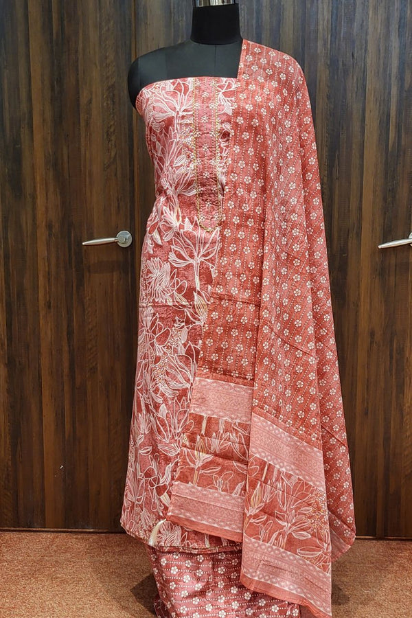 3 Piece Cotton Suit For Women