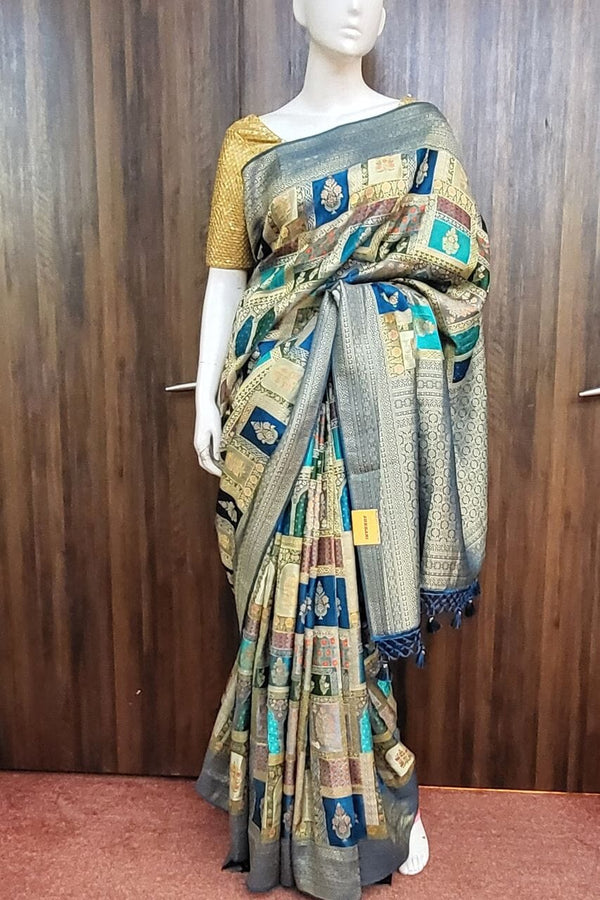 Printed Tussar Silk Saree