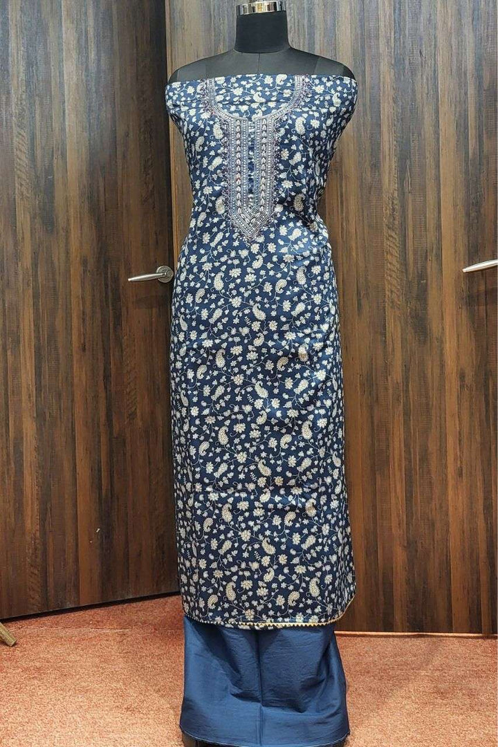 Cotton Salwar Suit Piece with Light Dupatta
