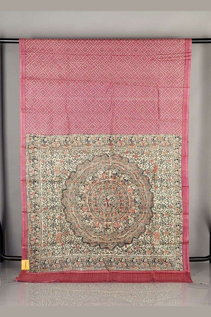 Pure Tussar Silk Saree with Traditional Pallu