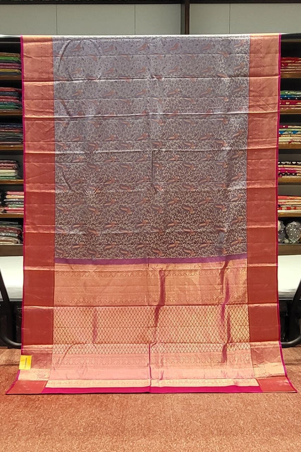 Pure Kanjivaram Silk Saree In Grey