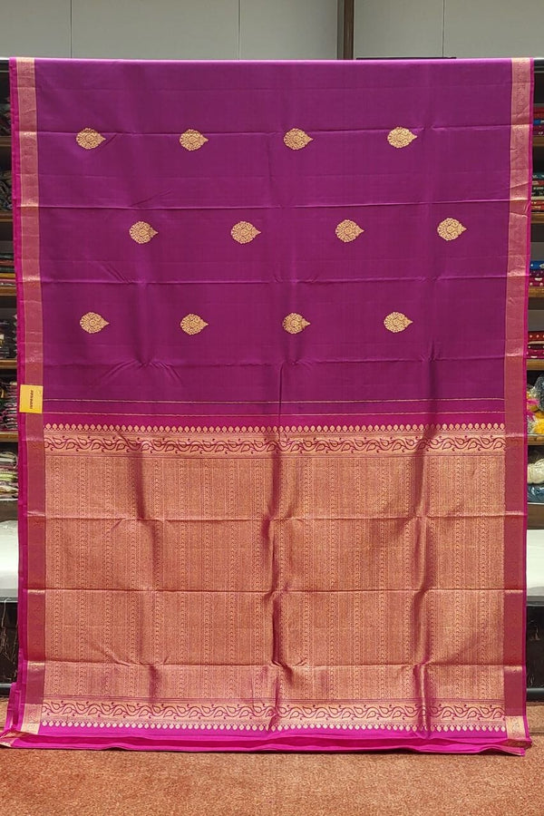 Bridal Kanjivaram Silk Saree with Elegant Thin Border