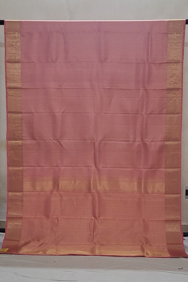 Plain Kanjivaram Silk Saree with Zari Border