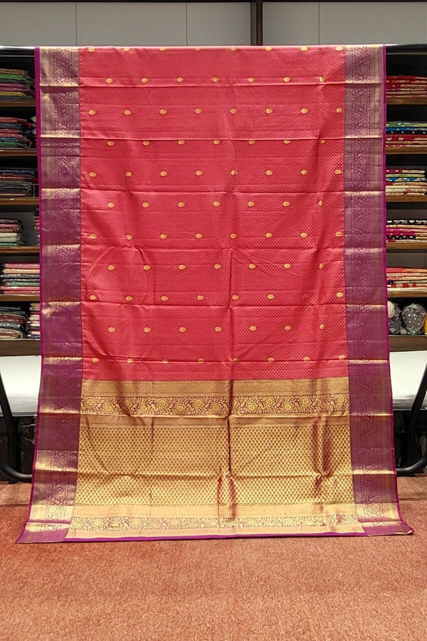 Pure Kanjivaram Silk Saree In Pink