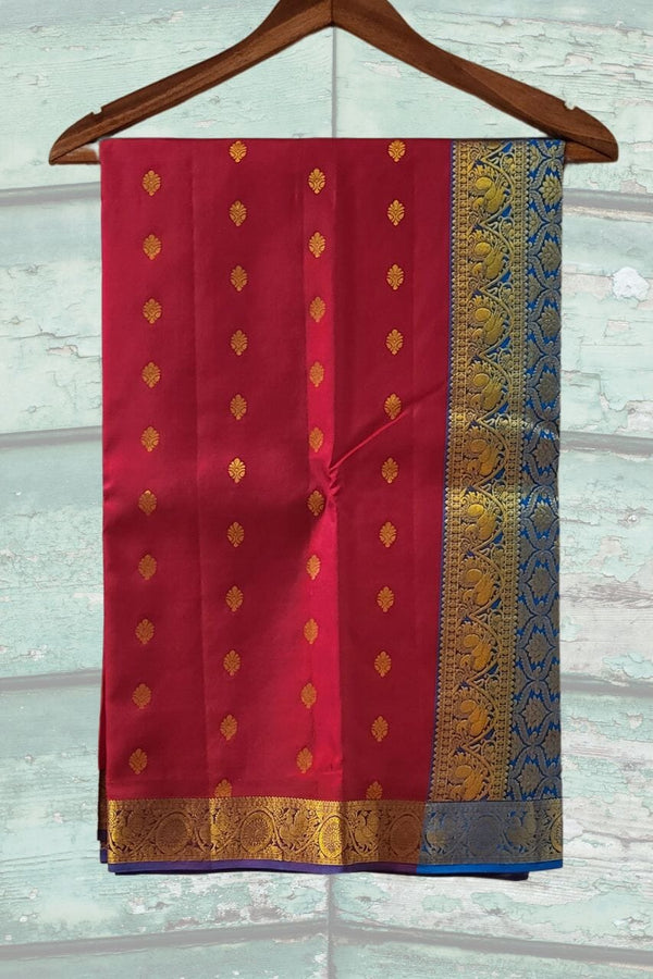 Red Kanjivaram Silk Saree for Wedding