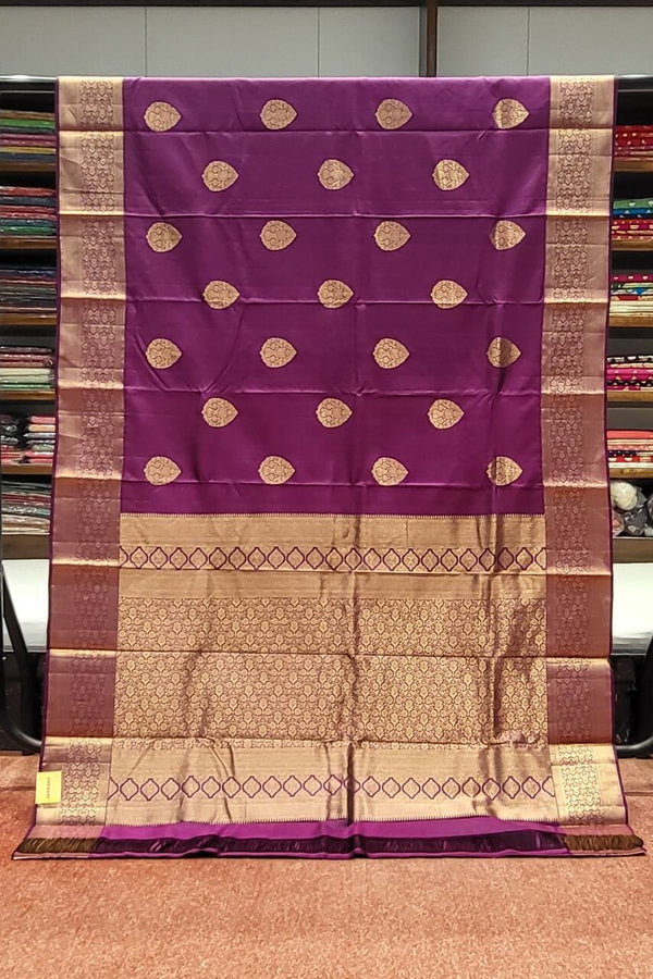 Pure Kanjivaram Silk Saree In Wine