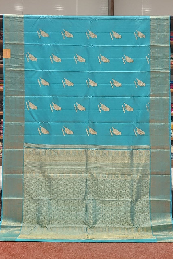 Pure Kanjivaram Silk Saree With Bird Motif